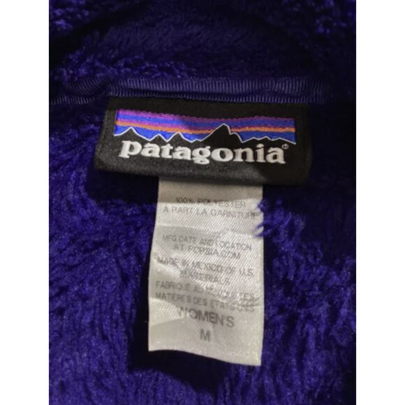 Patagonia Re-Tool Polartec Synchilla Fleece Sweater Jacket Purple Zip Women M - Picture 3 of 4